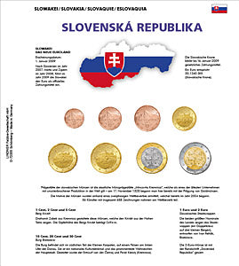 Euro-Vordruckblatt "Slowakei" für karat-System