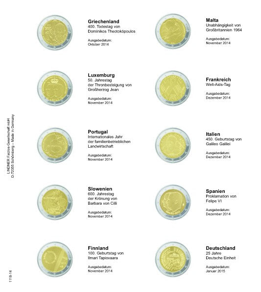 Vordruckblatt Griechenland 2014 - Deutschland 2015