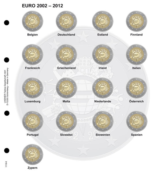 Vordruckblatt 2 EURO „10 Jahre EURO“