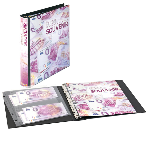 karat scrapbook for 0-Euro souvenir notes with 10 foil sheets
