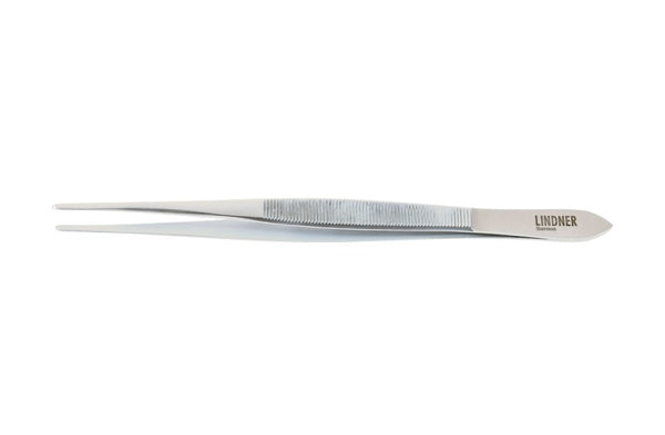 Stainless steel tweezers, 150 mm, with straight tips