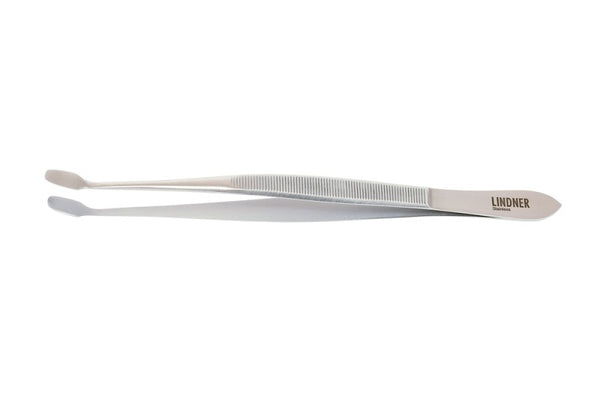 Stainless steel tweezers, 150 mm, with bent blades