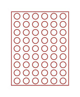 Münzenbox mit runden Vertiefungen (25,75 mm Durchmesser)