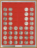 Münzenbox mit runden Vertiefungen (25,75 mm Durchmesser)