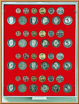 Münzenbox für 4 DM-Kursmünzen-Sätze