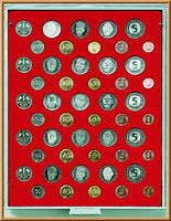 Münzenbox für 5 DM-Kursmünzen-Sätze