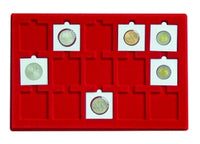 Münzentableau für 15 Münzenrähmchen 50x50mm