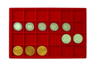 Coin tray for 24 coins up to 47mm