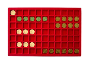 Münzentableau für 77 Münzen bis 24mm
