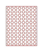 Münzenbox mit runden Vertiefungen (21,50 mm Durchmesser)