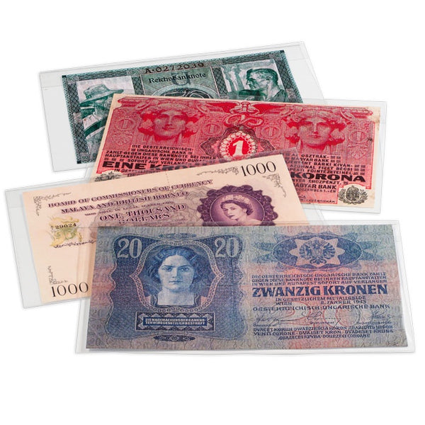 50 Banknoten-Schutzhüllen BASIC, 158 x 75 mm
