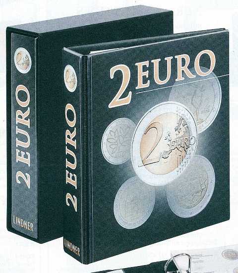 2 Euro-Vordruckalbum Publica M, Bd. 1 inkl. Schutzkassette