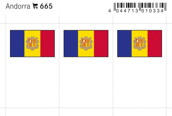 Flaggensticker - Andorra