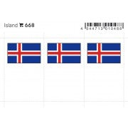 Flag sticker - Iceland