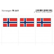Flaggensticker - Norwegen
