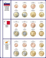 Euro-Vordruckblatt "Slowenien,Malta,Zypern" für Euro-Collection