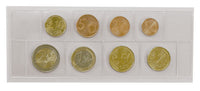 100 Folienhülle aus Hart-PVC-Folie für einen Euro-Kursmünzensatz
