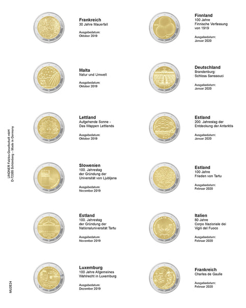 MULTI COLLECT €2 COINS: France 2019 - France 2020