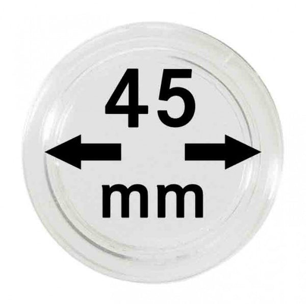 10 coin capsules inner diameter 45 mm, inner height 4.8 mm
