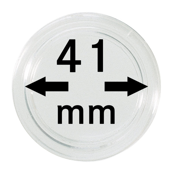 10 coin capsules, inner diameter 41 mm, inner height 5.5 mm