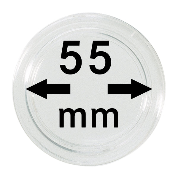 1 Münzkapseln Innen-Ø 55 mm, Innenhöhe 3,2  mm