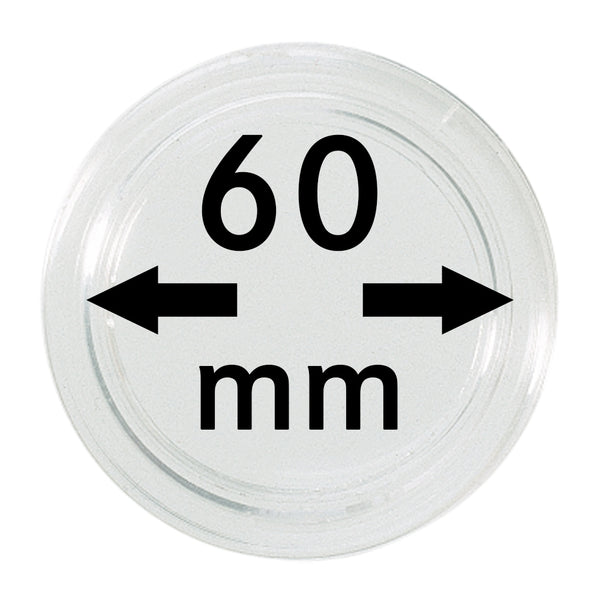 1 coin capsules inner diameter 60 mm, inner height 5.3 mm