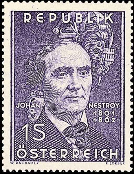 100th anniversary of the death of Johann Nepomuk Nestroy