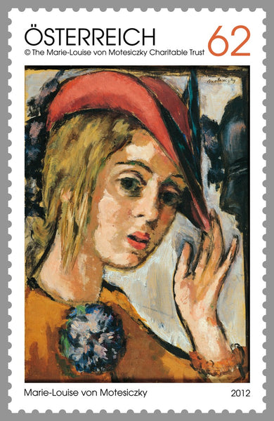 Marie-Louise von Motesiczky - Selbstportrait mit rotem Hut