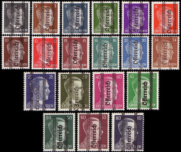 Hitler stamp - Graz edition - set (19)