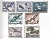 Airmail stamp series: "Local Bird World" - set (7)