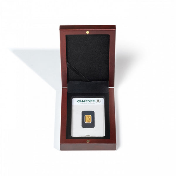 CASE VOLTERRA FOR 1X GOLD BAR IN BLISTER PACKAGING, MAHOGANY