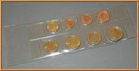 Einlegefolie für einen EURO-Kursmünzen-Satz, 100er-Pack