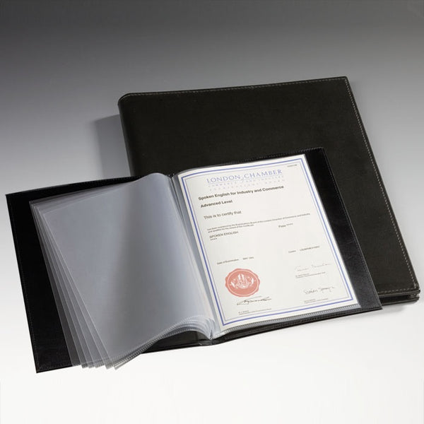 Document folder with 40 transparent pockets, DIN A4