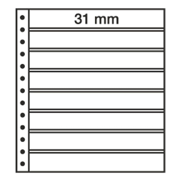 5 LEUCHTTURM R-Tafeln, 8er Einteilung, schwarz