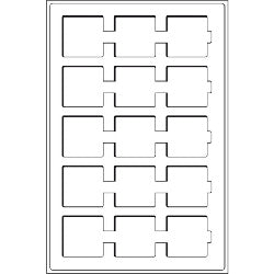L-Münztableau mit 15 Fächern für Münzrähmchen bis 50x50 mm - Eckl - Sammeln und Zubehör