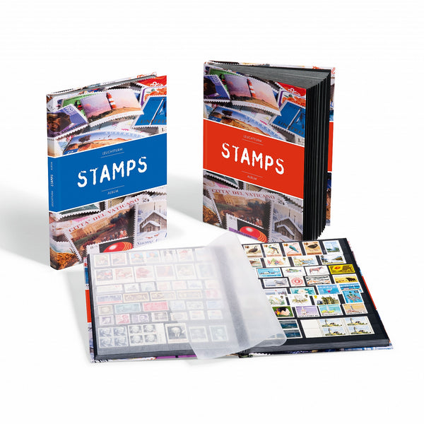 Stockbook STAMPS A5, 32 black pages, unpadded